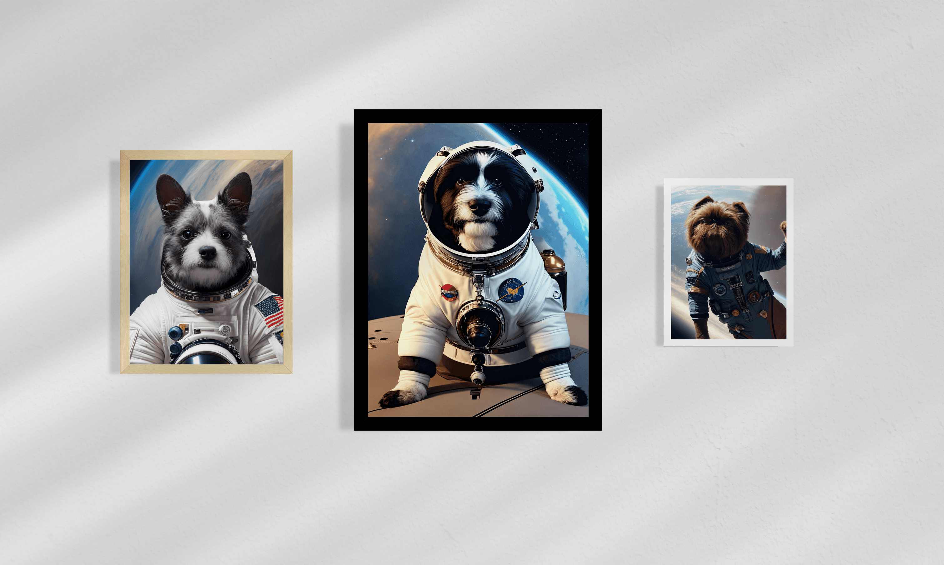 Dog Portrait Frames and Sizes